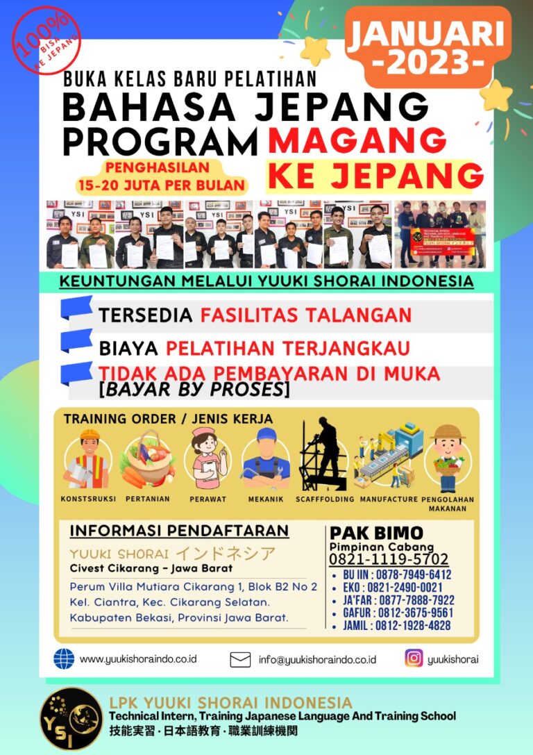 BUKA KELAS BARU DI CIKARANG UNTUK PELATIHAN BAHASA JEPANG PROGRAM